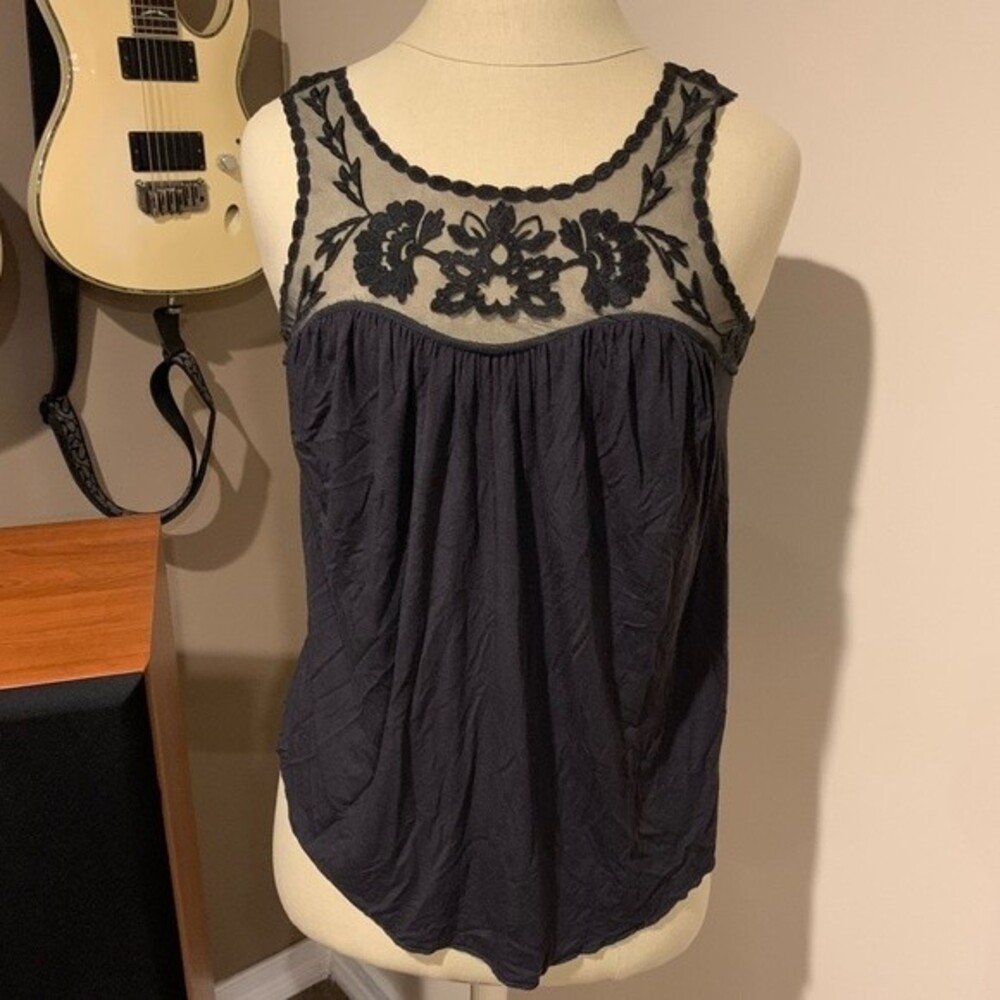 American Eagle soft and sexy extra small black tank with black lace top